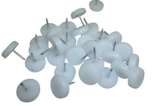 Chair glides white - white, nylon