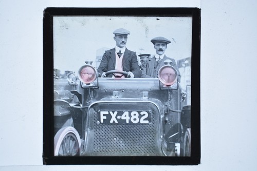 Men early motor car - early,