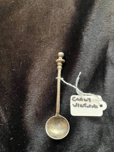 Silver salt mustard spoon - salt/mustard,