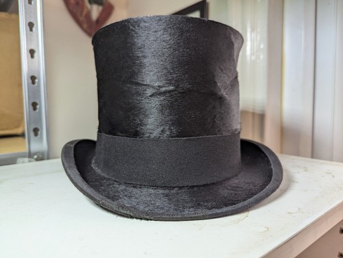 Antique top hat - genuine, silk