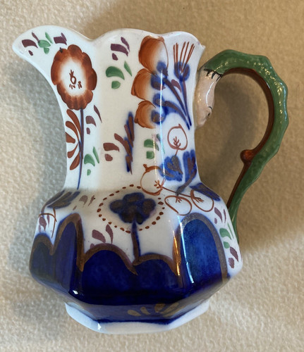 Gaudy welsh jug - early, 20thc